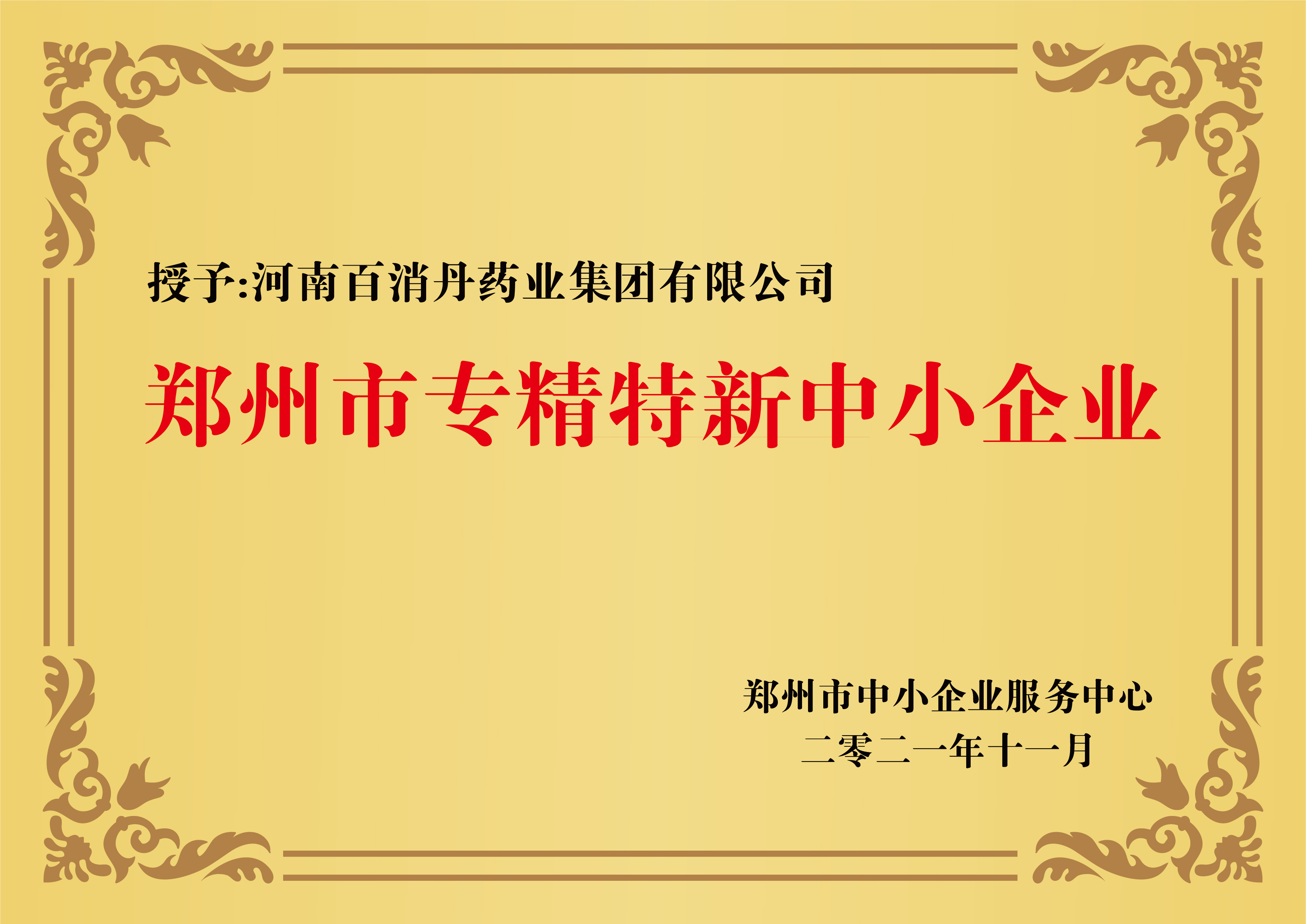 鄭州市專精特新中小企業(yè)